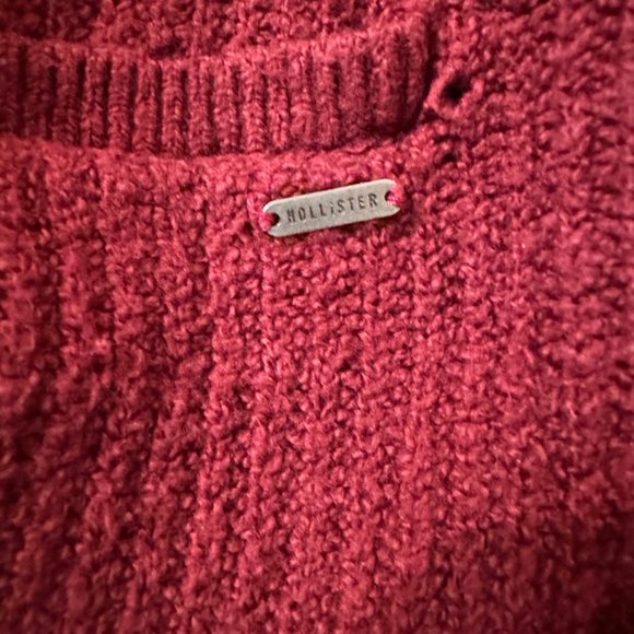 Hollister Women's Small Red Cardigan Sweater - Picture 2 of 3